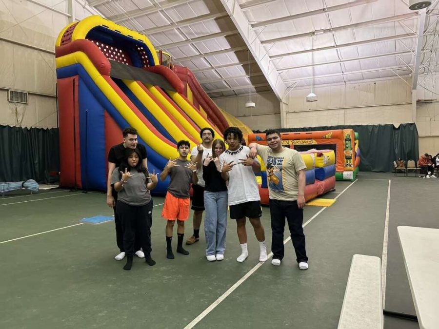 Students enjoyed the indoor games and activities on the senior trip.