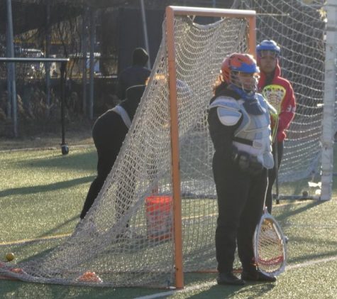Katie Ordaz, a senior at Bronx River High School, plays Goalie for la crosse 