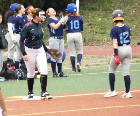 Janice Hernandez, a senior at Bronx River High School, plays first base for the varsity softball team.
