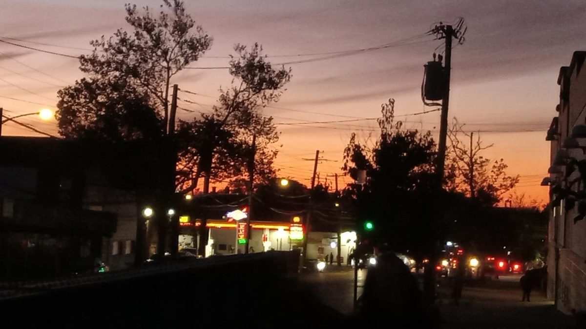 Photo of the Week: The sun rises over a gas station on Silver Street in the Bronx.  