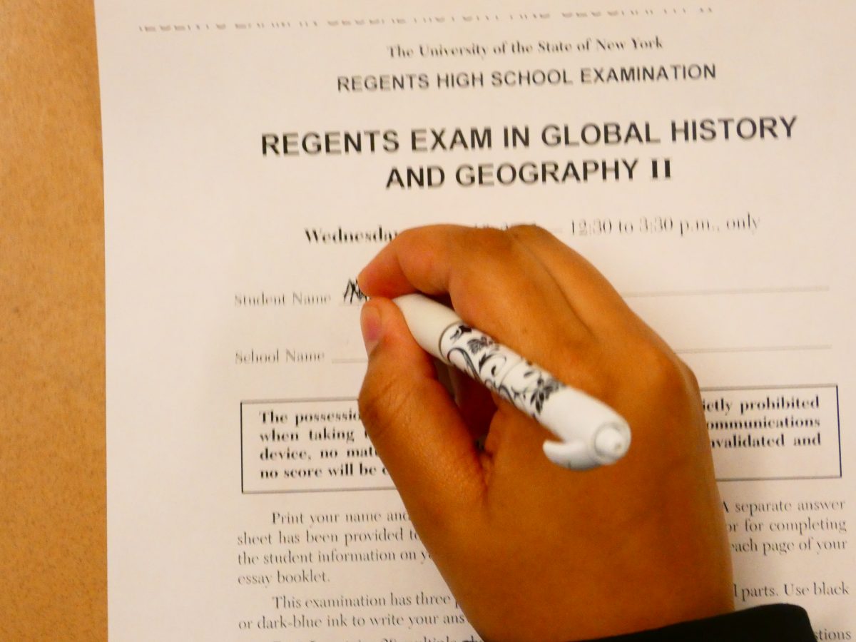 Students are preparing to take Regents exams in January. 