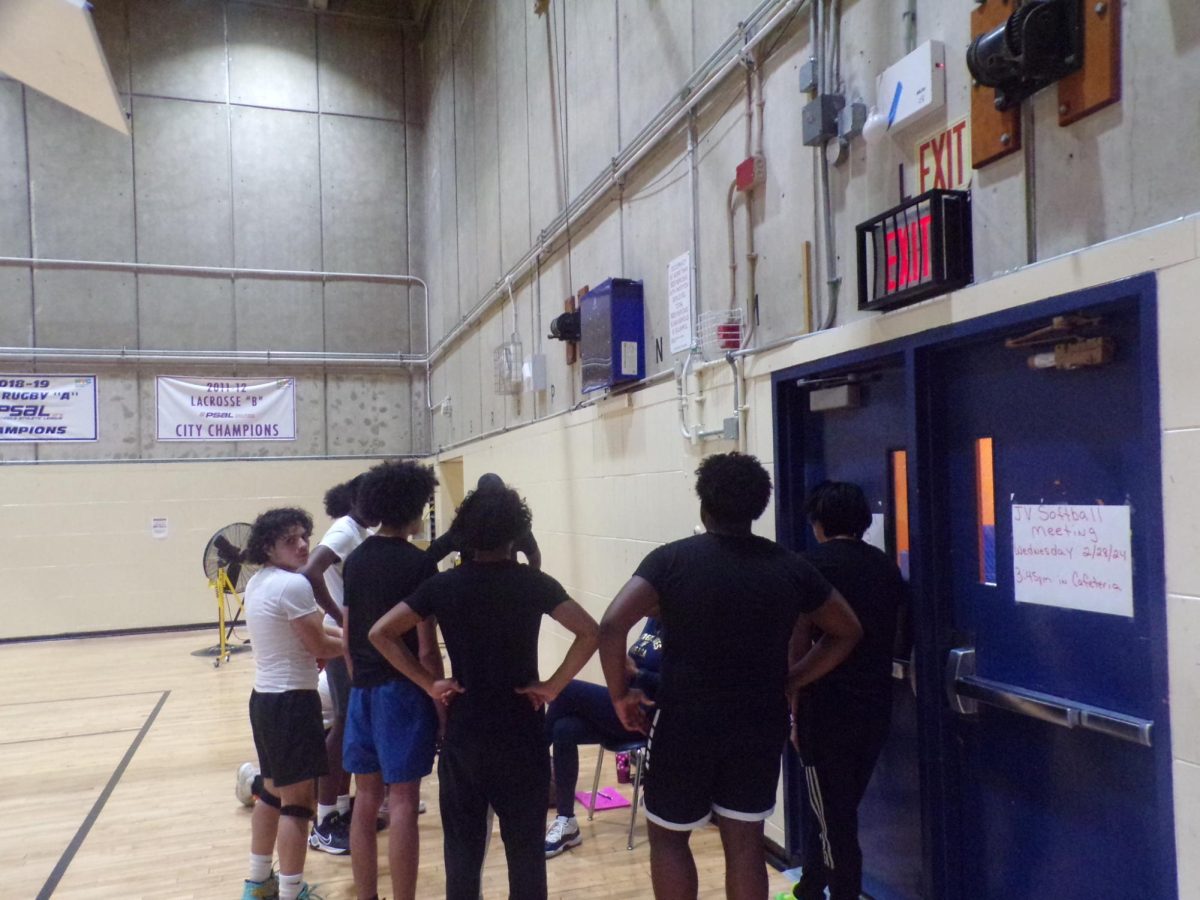 Students practice for schools basketball tournament in March.