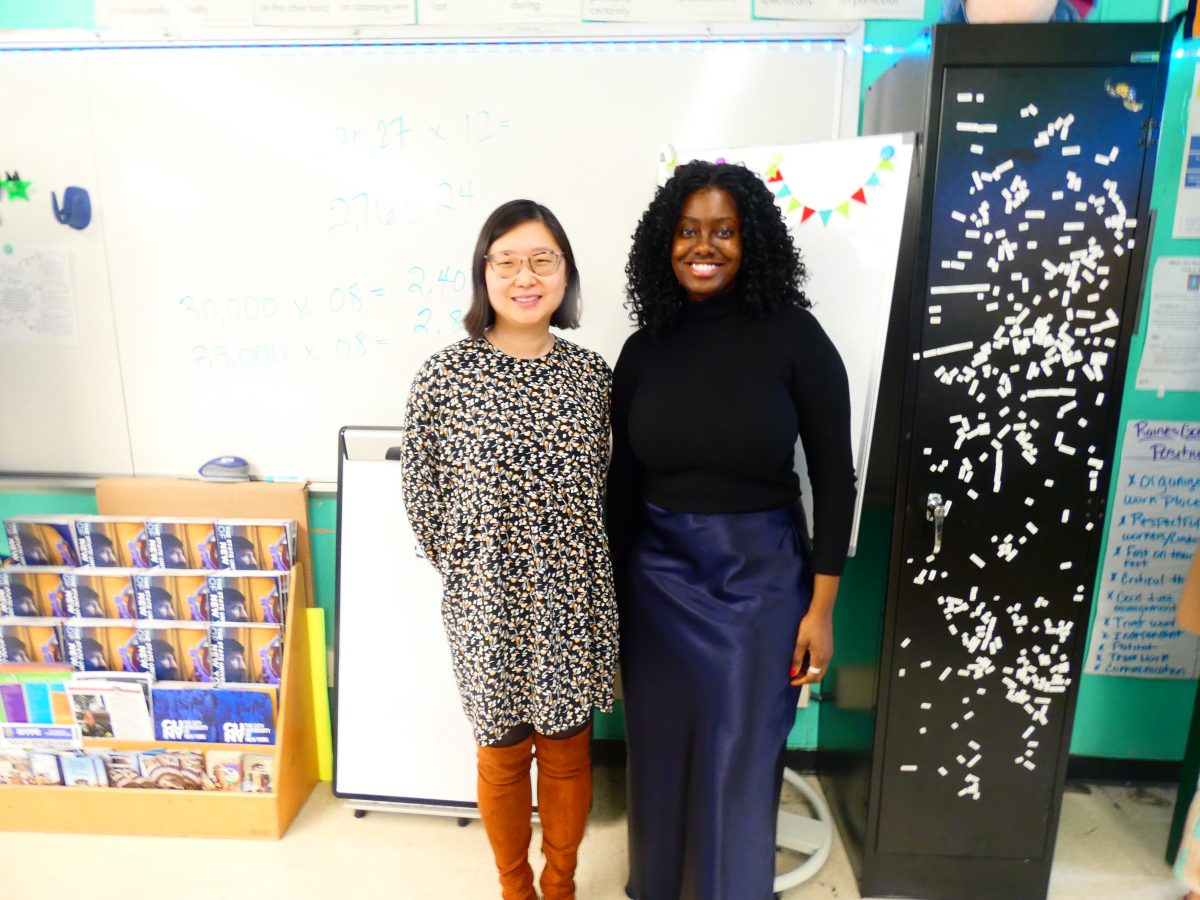 The+assistant+U.S+attorney+for+New+York%2C+Ni+Qian%2C+and+data+intake+coordinator%2C+Jackie+Fleury%2C+shared+their+views+during+a+visit+to+the+school.+