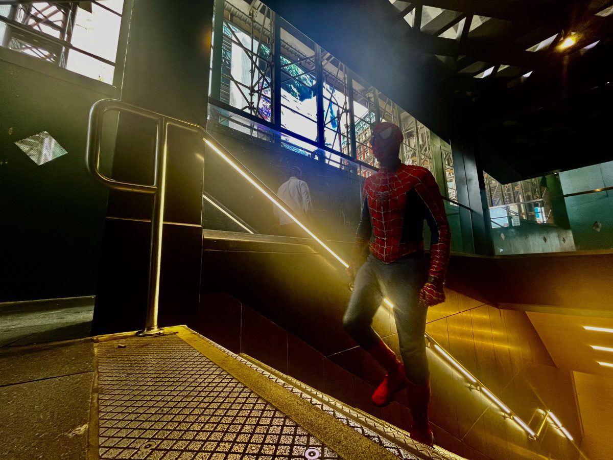 Friendly Neighborhood Spider-Man makes an appearance at Times Square train station 