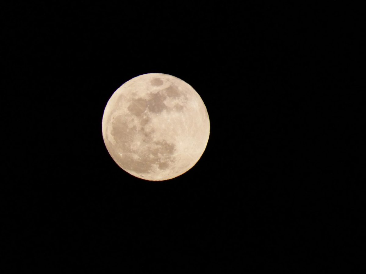 The moon preparing to become the worm blood moon on march 13 at 2:25am