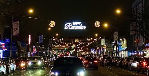 Ramadan's special illumination brightens the night in the Castle Hill neighborhood in the Bronx.