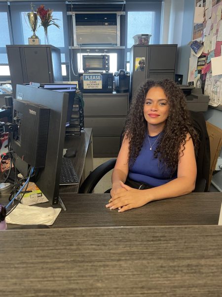 Belizza Delacruz works in the main office as an informational secretary.