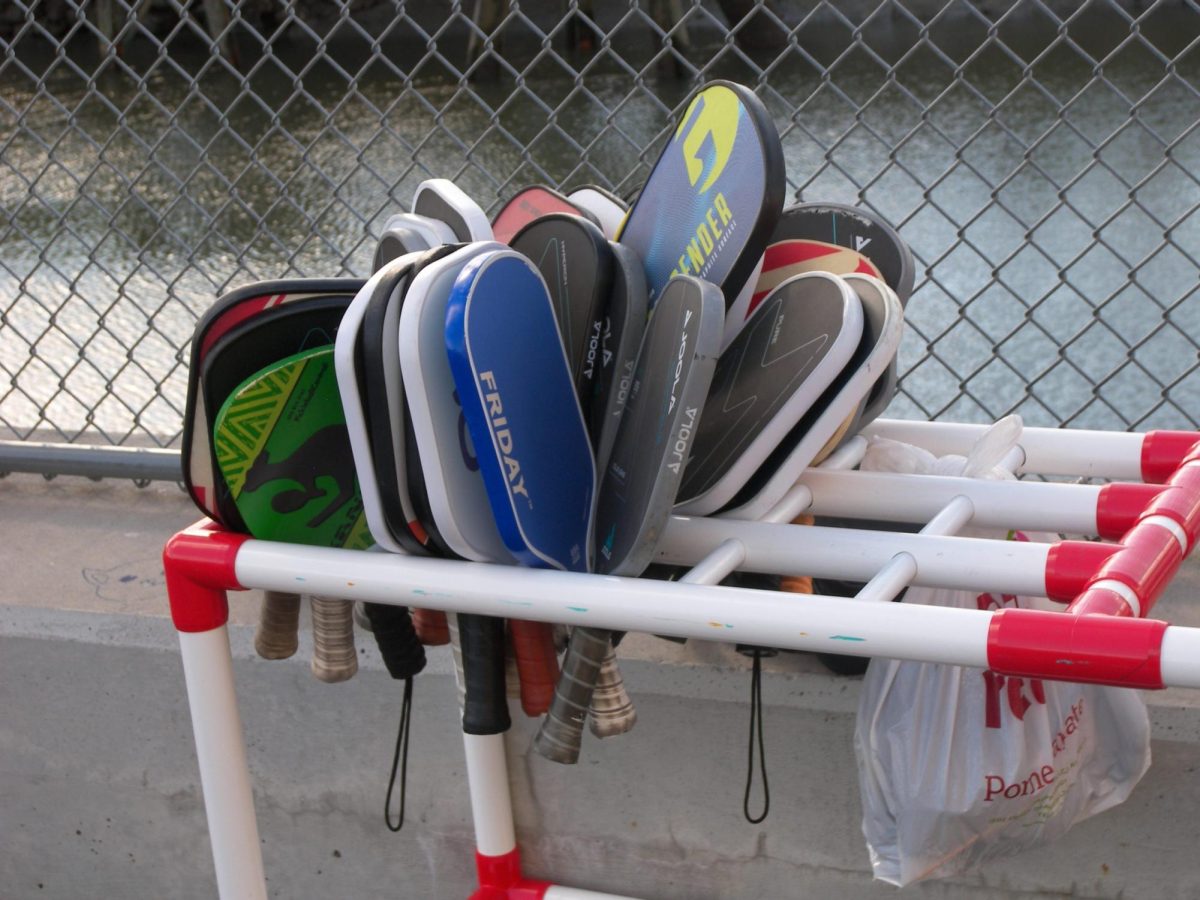 The pickleball club meets after school on Tuesdays and Thursdays. 