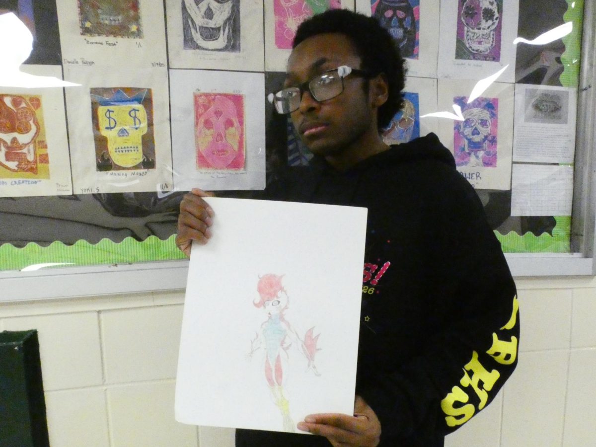 Isa Meredith, artist of the month, studies human anatomy to improve his skills.