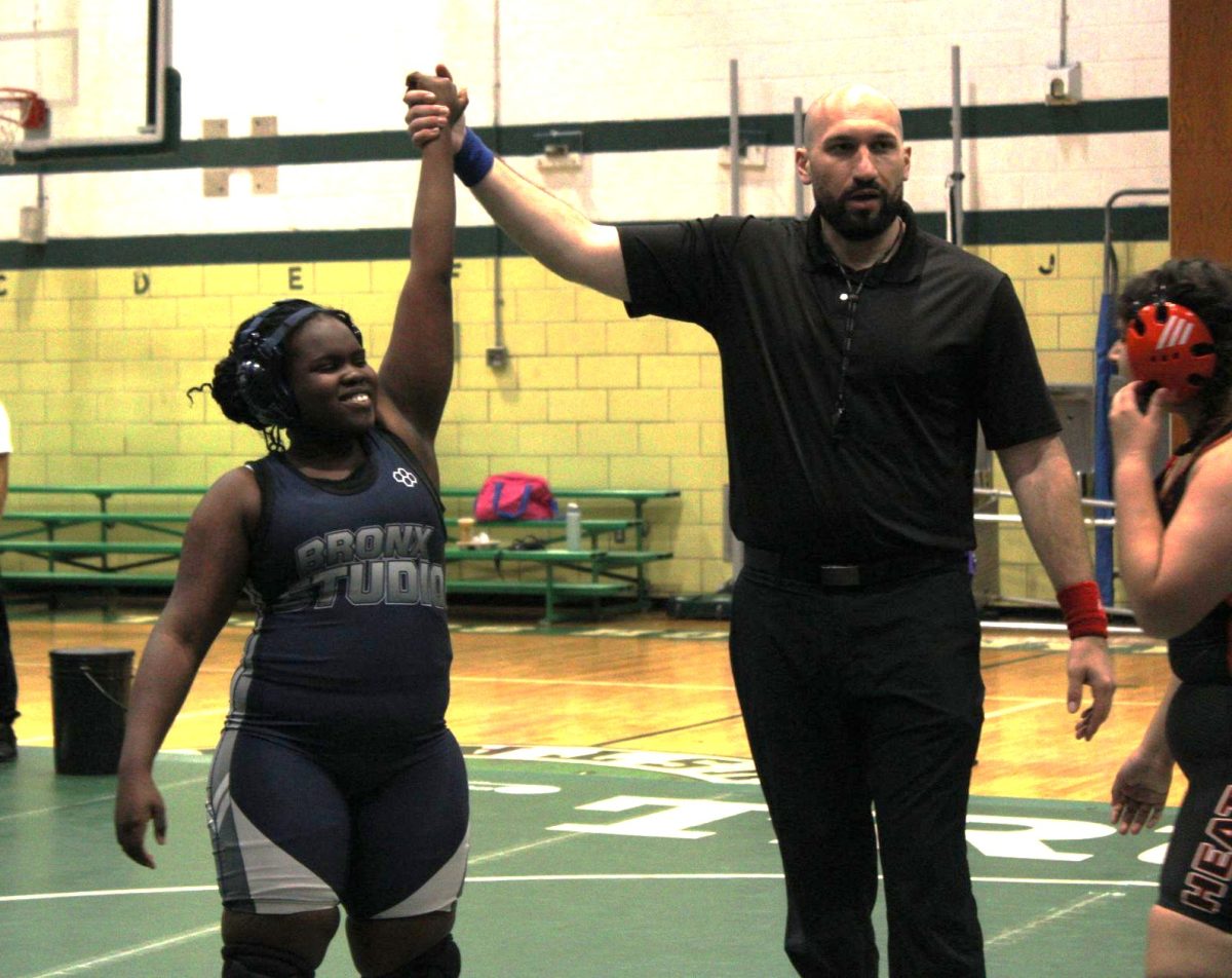 Wrestler Annkiara Bourdeau wins a tough match against a talented female opponent. (Photo provided by Annkiara Bourdeau)