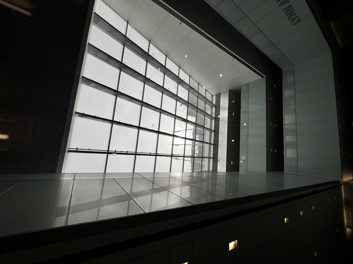 Tenth graders had a chance to see sites at John Jay college, including a roof skylight that brightens the space. 