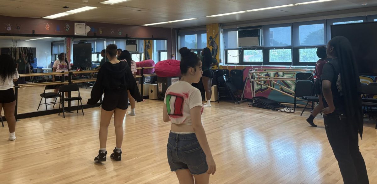 Baps (Black & Brown Girls Bringing Ambition, Pride and Sisterhood ) practice in the dance room on the third floor